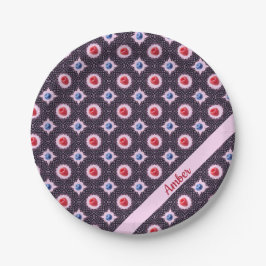 Berry Bliss Patroon met aangepaste naam Papieren Bordje