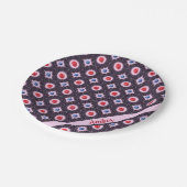 Berry Bliss Patroon met aangepaste naam Papieren Bordje (Gekanteld)