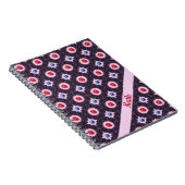 Berry Bliss Patroon met aangepaste naam Spiral Notitieboek (Rechterzijde)