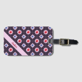 Berry Bliss Patroon met eigen naam Bagagelabel (Voorkant (horizontaal))