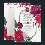 Berry Bloom Garden Floral Glam Sweet 16 Kaart<br><div class="desc">Customize for any event</div>