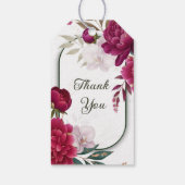 Berry Bloom Garden Floral Glam Wedding  Cadeaulabel (Achterkant)