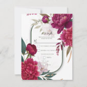 Berry Bloom Tuin Bloemrijke Bruiloft Glamour Kaart (Voorkant)