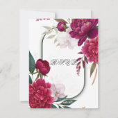 Berry Bloom Tuin Bloemrijke Bruiloft Glamour Kaart (Achterkant)