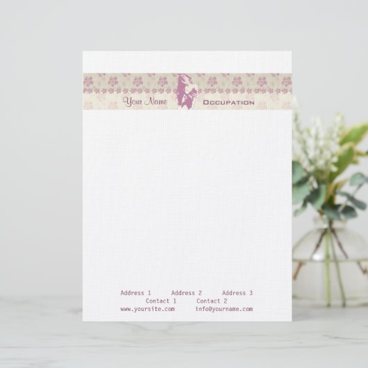 Berry Blossom - Letterhead Briefhoofd Sjabloon (Staand voorkant)