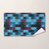 berry blue and ebony geometric bad handdoek (Handdoek)