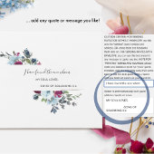 Berry, Blue, Bourgogne bruiloft met geperforeerde  All In One Uitnodiging