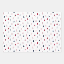 Berry Blue Christmas Wrapping Paper Sheets