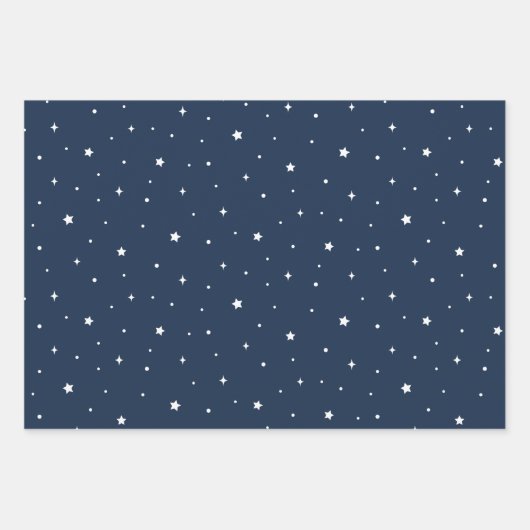 Berry Blue Christmas Wrapping Papieren Bladen Inpakpapier Vel (Voorkant 3)
