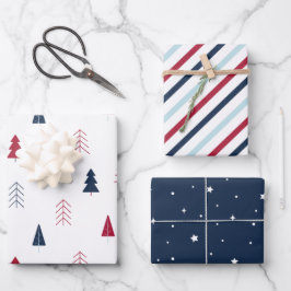 Berry Blue Christmas Wrapping Papieren Bladen Inpakpapier Vel