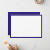 Berry Blue Elegant Modern Flat Note Card Notitiekaartje