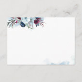 Berry Blue en Bourgogne bruiloft receptie / Detail Informatiekaartje (Achterkant)