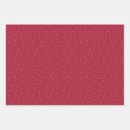 Berry Blue Snowflake Holiday Wrapping Paper Sheets