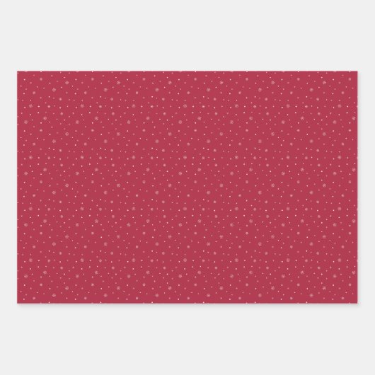 Berry Blue Snowflake Holiday Wrapping Paper Sheets (Voorkant)