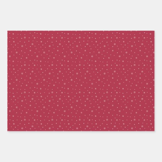 Berry Blue Snowflake Holiday Wrapping Paper Sheets (Voorkant)