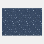 Berry Blue Snowflake Holiday Wrapping Papieren Bla Inpakpapier Vel (Voorkant 2)