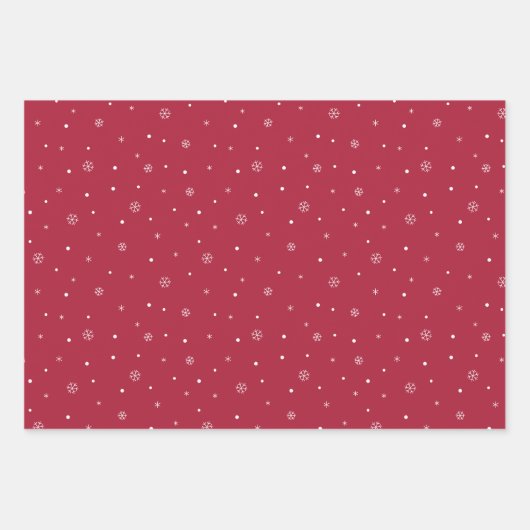 Berry Blue Snowflake Holiday Wrapping Papieren Bla Inpakpapier Vel (Voorkant)