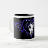 Berry Blue "Sophia" Coffee Mok (Voorkant links)