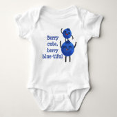 Berry Blue-tiful: Schattige Blueberry Baby Bodysui Romper (Voorkant)
