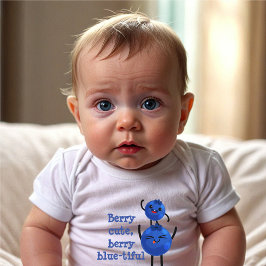 Berry Blue-tiful: Schattige Blueberry Baby Bodysui Romper