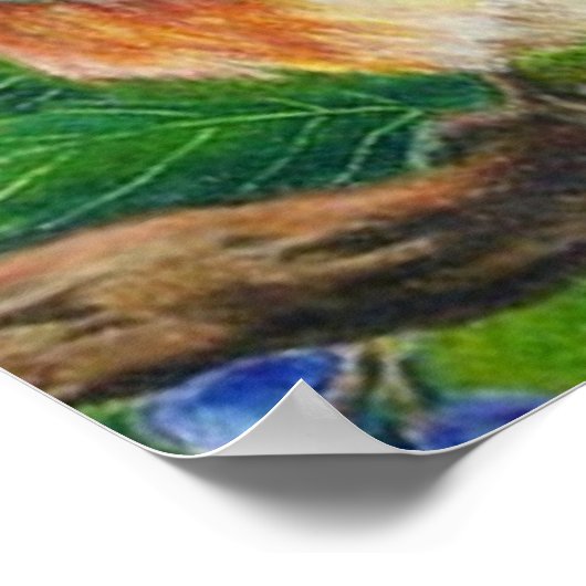 Berry Bluebird Poster (Hoek)