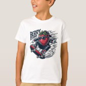 Berry Boarder – Skateboarden Aardbei T-shirt (Voorkant)