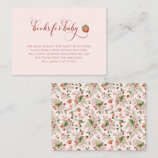 Berry boeken voor Baby Informatiekaartje (Voorkant / Achterkant)