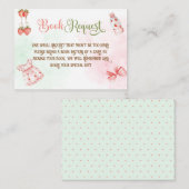 Berry Boho Girl Baby shower Boeken voor Baby Informatiekaartje (Voorkant / Achterkant)