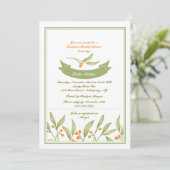 Berry Border Invitation Kaart (Staand voorkant)
