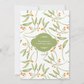 Berry Border Invitation Kaart (Achterkant)