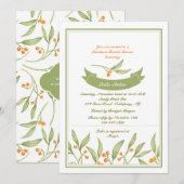 Berry Border Invitation Kaart (Voorkant / Achterkant)