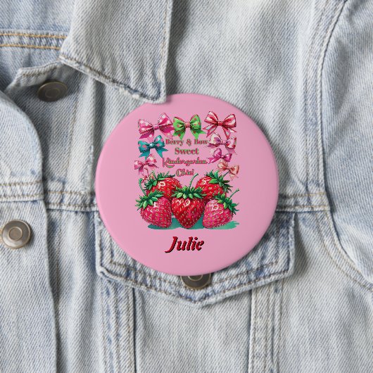 Berry Bow Sweet Kindergarten Chic Ronde Button 4,0 Cm (In situ)