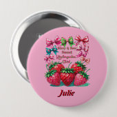 Berry Bow Sweet Kindergarten Chic Ronde Button 4,0 Cm (Voorkant /achterkant)