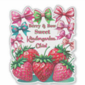 Berry Bow Zoete Kleuterschool Chic Sticker (Voorkant)