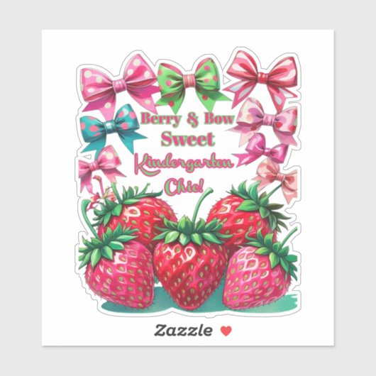 Berry Bow Zoete Kleuterschool Chic Sticker (Vel)