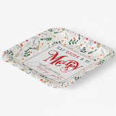 Berry Branch Eat, Drink Be Merry Christmas Party Papieren Bordje (Gebogen)