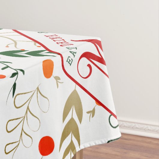 Berry Branch Eat, Drink Be Merry Christmas Party Tafelkleed (Voorbeeld)