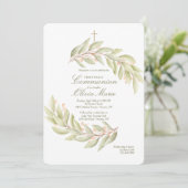 Berry Branch Eerste Holly Communie Kaart (Staand voorkant)