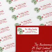 Berry Branch Holiday Return-adreslabels Etiket