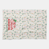 Berry Branch Santa's favoriete chef-kok kerstfeest Theedoek (Horizontaal)