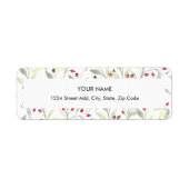 Berry Branches Aangepaste retour adreslabel Etiket (Voorkant)