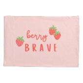 berry brave childhood cancer sick ill kids cute kussensloop (Achterkant)