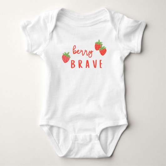 berry brave childhood cancer sick ill kids cute romper (Voorkant)