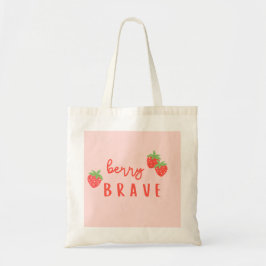berry brave childhood cancer sick ill kids cute tote bag