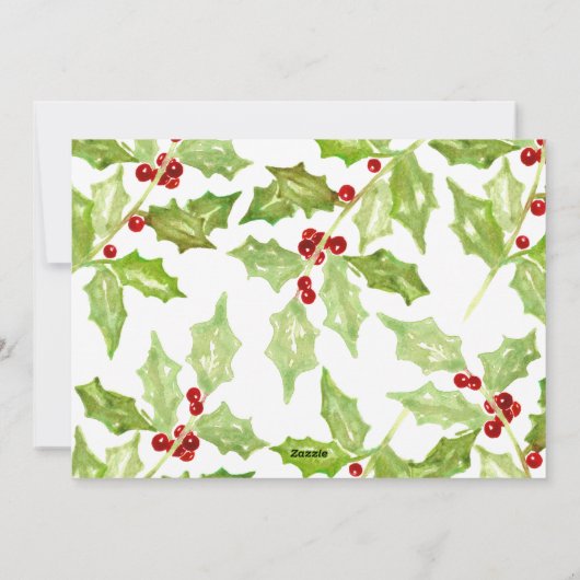 Berry & Bright | Vakantieknopkaart Feestdagenkaart (Achterkant)