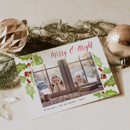 Berry & Bright | Vakantieknopkaart Feestdagenkaart