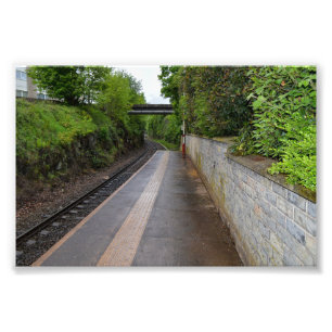 Berry Brow spoorwegstation, Huddersfield Foto Afdruk