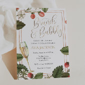 Berry Brunch en Bubbly Bridal Shower Uitnodiging