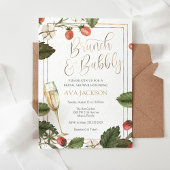 Berry Brunch en Bubbly Bridal Shower Uitnodiging