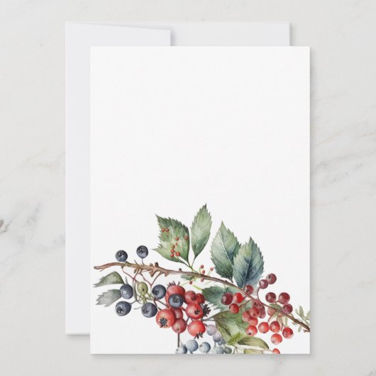 Berry Bubbly Bridal Brunch Kaart (Achterkant)